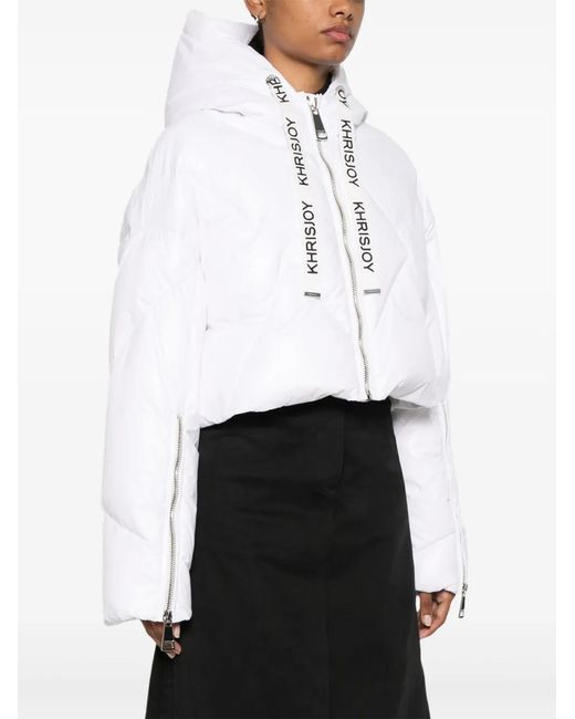 Khrisjoy White Puff Khris Cropped