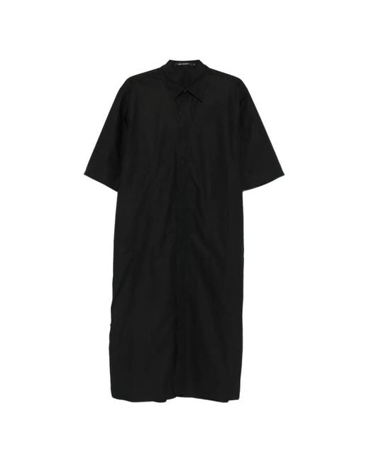 Sofie D'Hoore Black Short-Sleeve Shirt Midi Dress