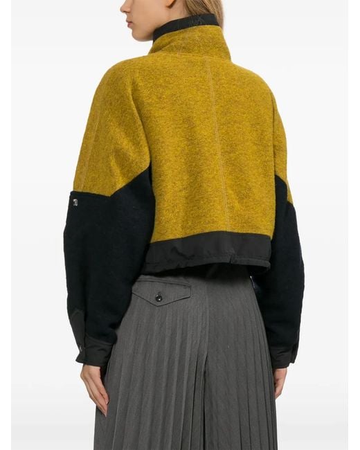 Toga Blue Colour-Block High-Neck Jacket