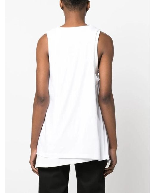 MM6 by Maison Margiela White Sleeveless Top