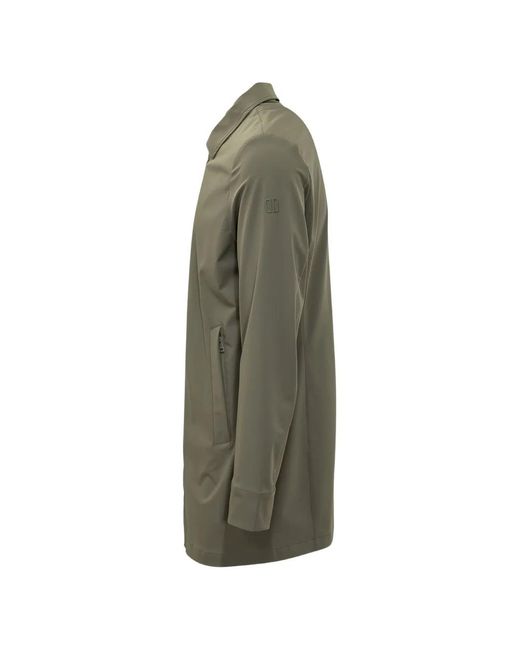 DUNO Green Malbec Concealed-Fastening Spread-Collar Jacket for men