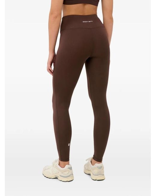 Sweaty Betty Brown All Day Cross-Over Waist Leggings