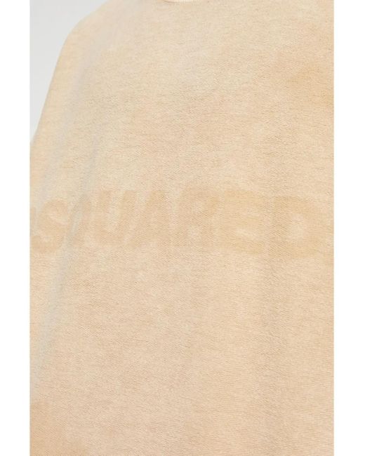 DSquared² Natural Logo-Print Sweatshirt for men