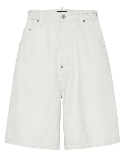 DSquared² White D2 Denim Shorts for men