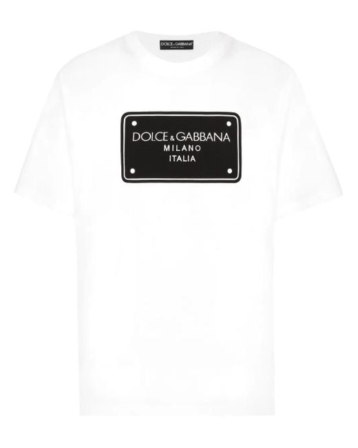 Dolce & Gabbana Logo T-Shirt in White für Herren