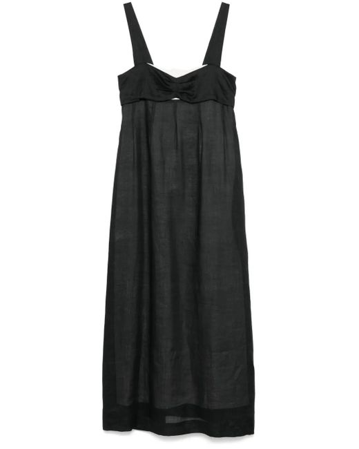 Tela オープンバック ドレス Black