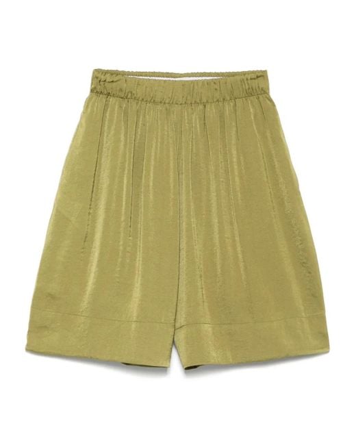 MOUTAKI サテン ショートパンツ Green