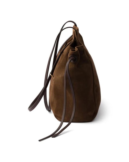 Prada Brown Medium Carry Tote Bag