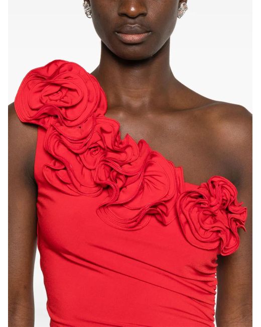 Nissa Red Maxikleid Mit Blumenapplikation
