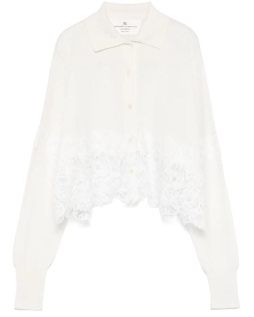 Ermanno Scervino レースパネル カーディガン White