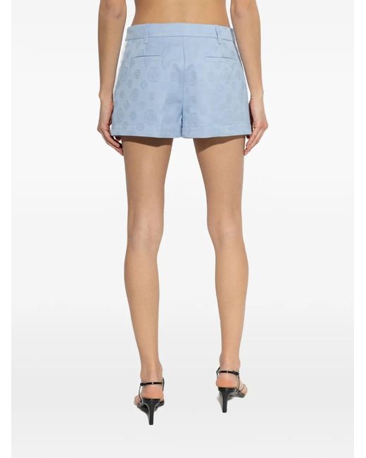 Casablanca Blue Monogram Stripe Shorts