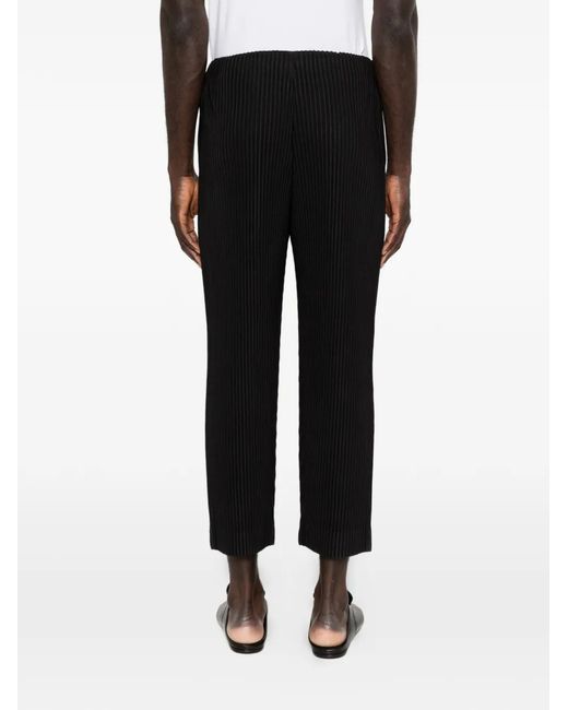 Homme Plissé Issey Miyake Black March Pleated Trousers for men