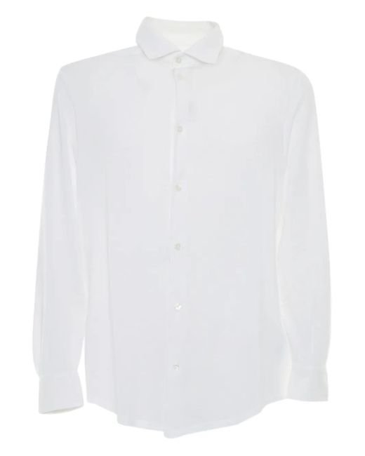 メンズ Fedeli ロングスリーブ シャツ White
