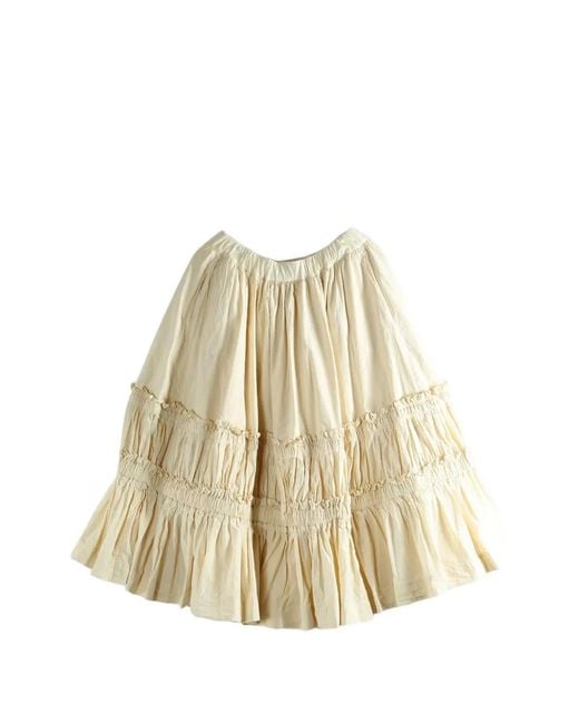 Casey Casey Natural Gato Ruffled Skirt
