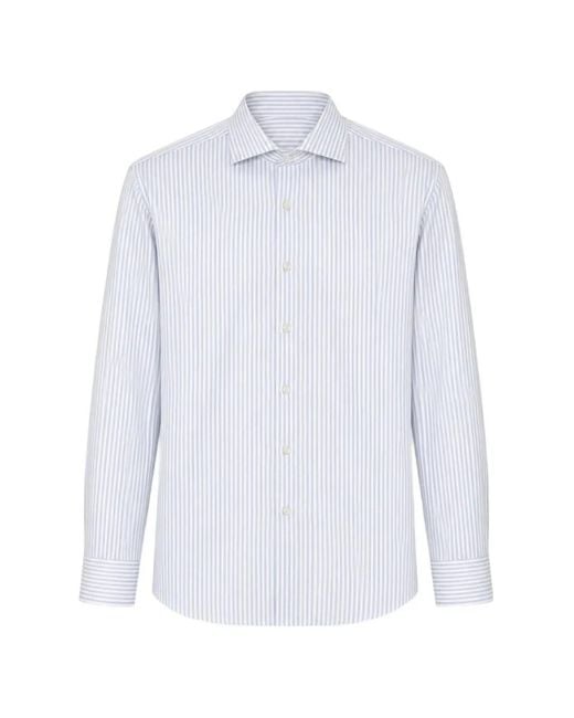 Xacus White Striped Long-Sleeve Shirt for men