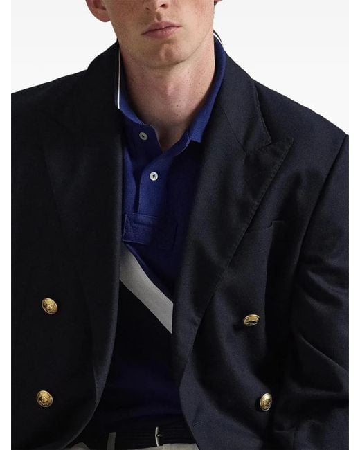 Polo Ralph Lauren Blue Logo-Embroidered Polo Shirt for men