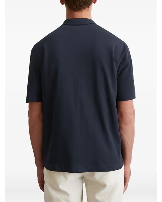 Marc O' Polo Blue Short-Sleeve Button-Up Shirt for men