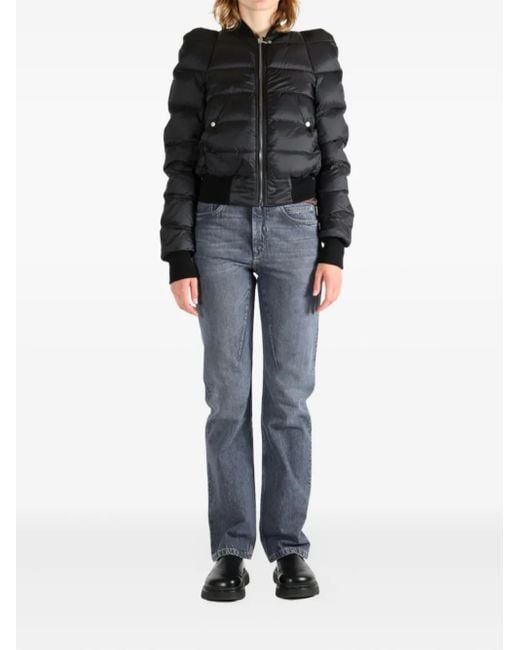 Rick Owens Black Puffed Quilted Jacket