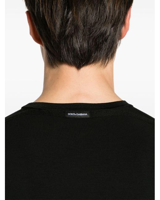 Dolce & Gabbana T-shirt Met Ronde Hals in het Black voor heren