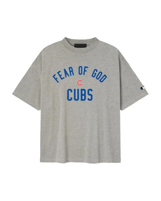 Fear Of God Gray Cubs 90S Tee Graphic Print T-Shirt for men