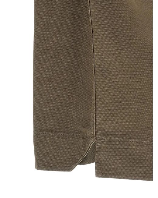 Rick Owens Natural Magnum Tommy Front Button Pockets Shirt for men