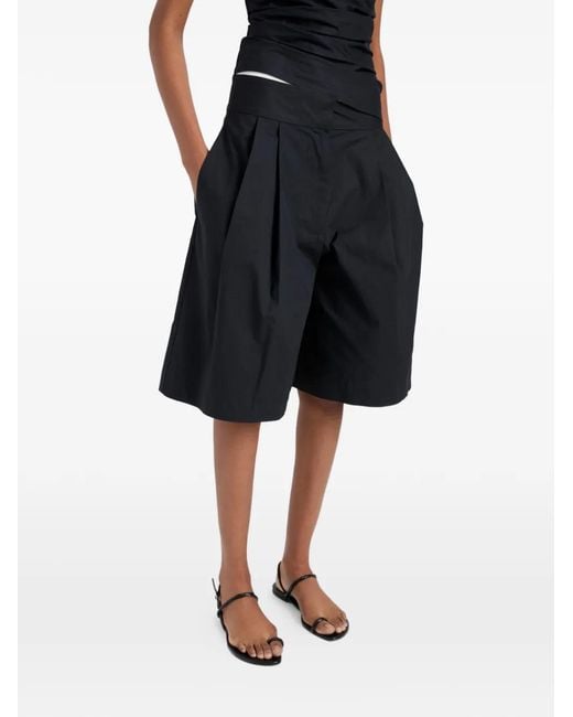 Proenza Schouler Blue Clio Pleated Shorts