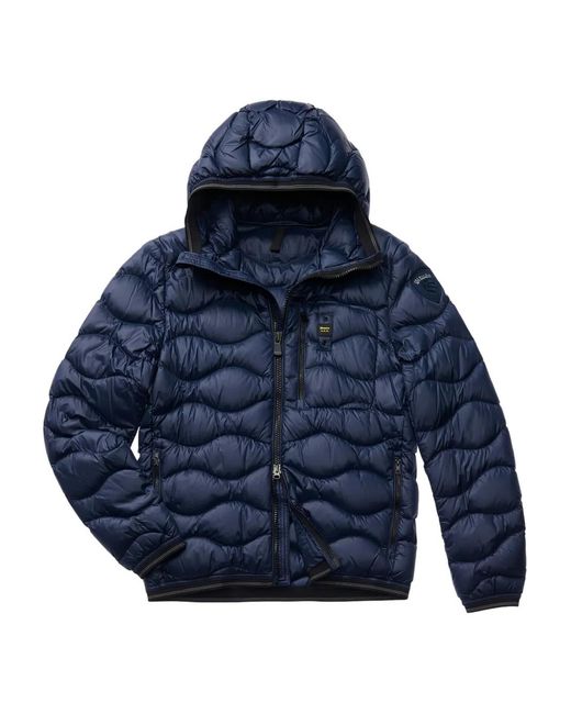 Blauer Blue Hooded Quilted Jacket for men