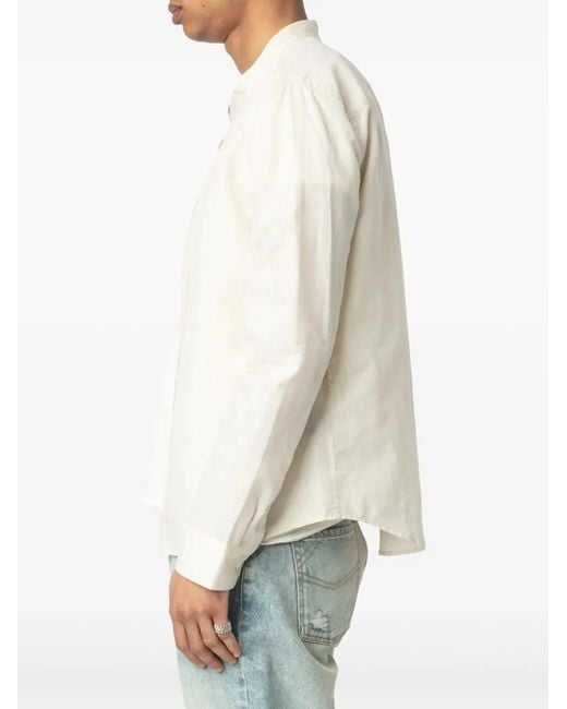 Zadig & Voltaire White Linen-Organic Cotton Shirt for men