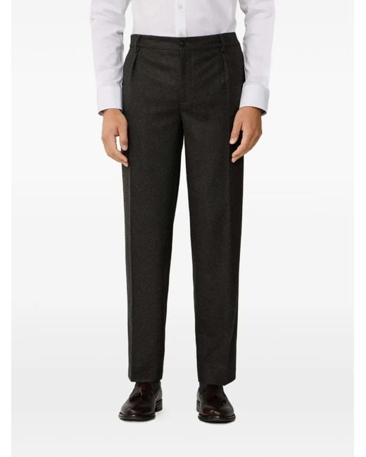Hackett Black Kensington Slim-Fit Trousers for men