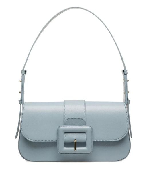 Bally Blue Jadha Buckle-Leather Shoulder Bag