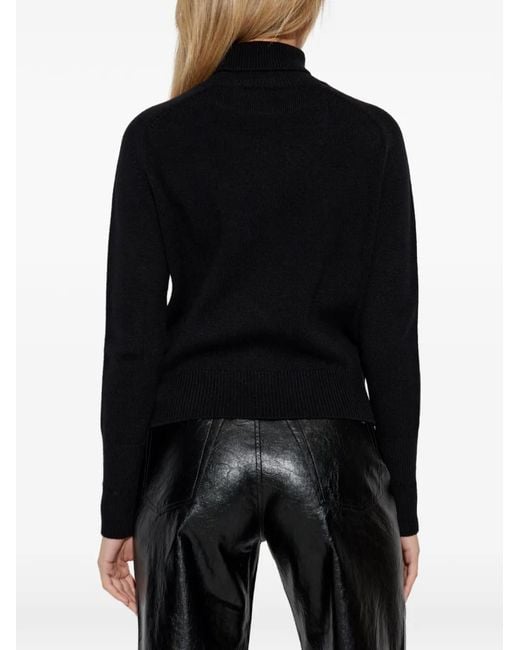 Victoria Beckham Black Roll-Neck Sweater