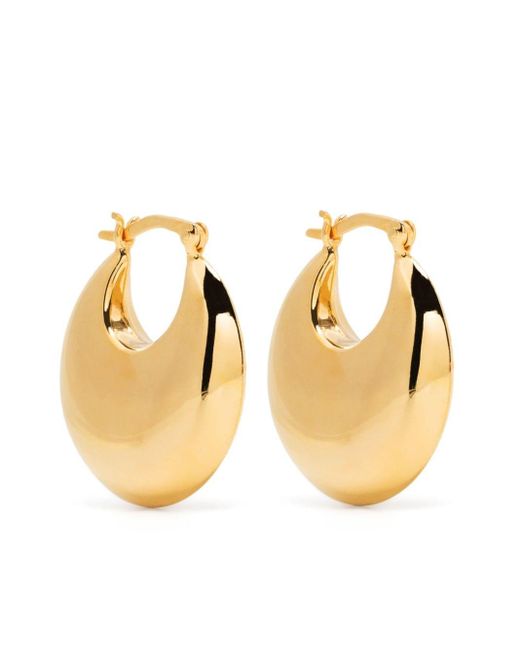 Sophie Buhai Metallic 18kt Recycled Gold Vermeil Cowbell Hoop Earrings