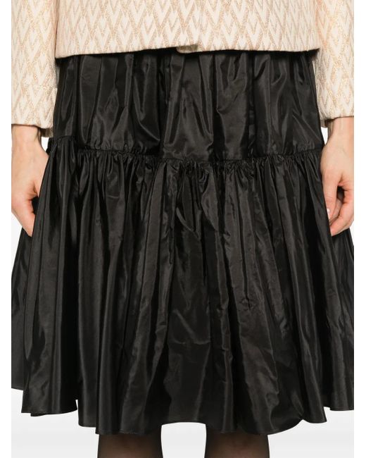 Valentino Garavani シルクスカート Black