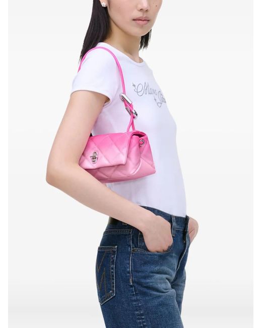 Marc Jacobs Pink The Quilted Ombré Leather Mini Dual Shoulder Bag