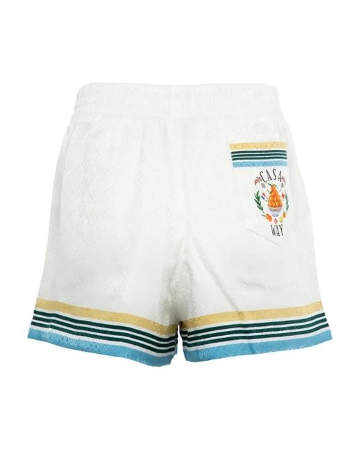 Casablanca ストライプトリム ショートパンツ White