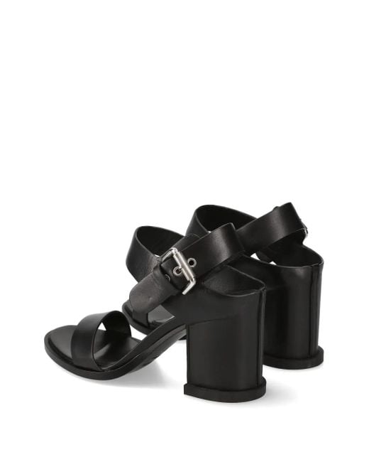 Premiata Black Strappy Block-Heel Sandals