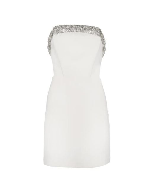 Amen White Strapless Mini Dress