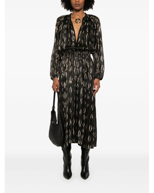 Isabel Marant Black Sana Midi Dress