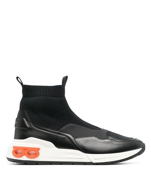 Ferragamo Black Gancini Sock Sneaker for men