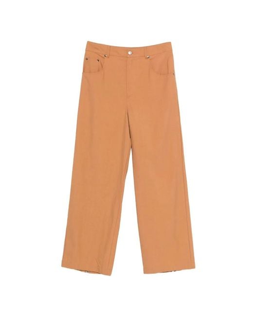 Erika Cavallini Semi Couture White Pocket Trousers