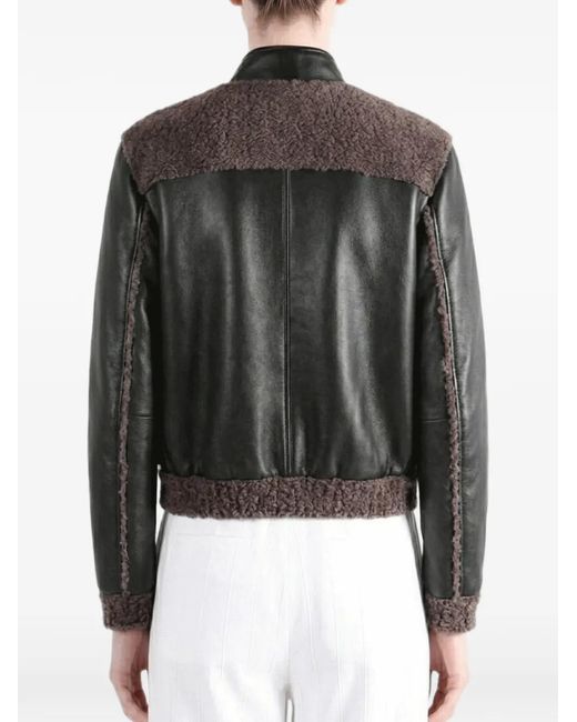 Kiko Kostadinov Black Fleece-Panelled Zip-Up Jacket
