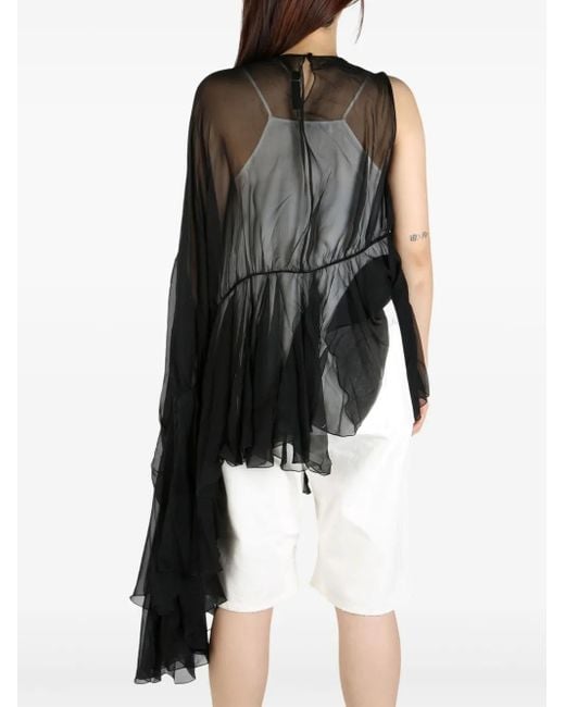 ALAINPAUL Ruffled Blouse Black