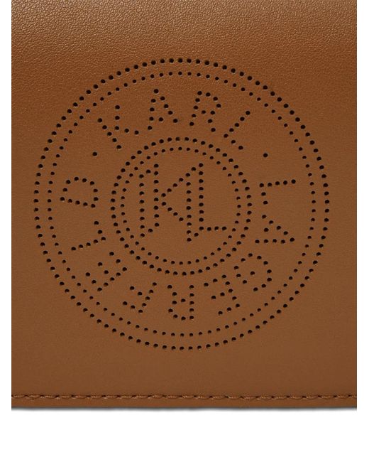 Karl Lagerfeld Brown Mini K/Circle Cross Body Bag