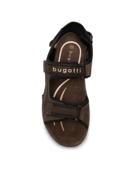 Bugatti Brown Touch-Strap Sandals for men