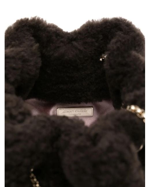 Jimmy Choo Black Bon Bon Mini-Tasche mit Perlenverzierung