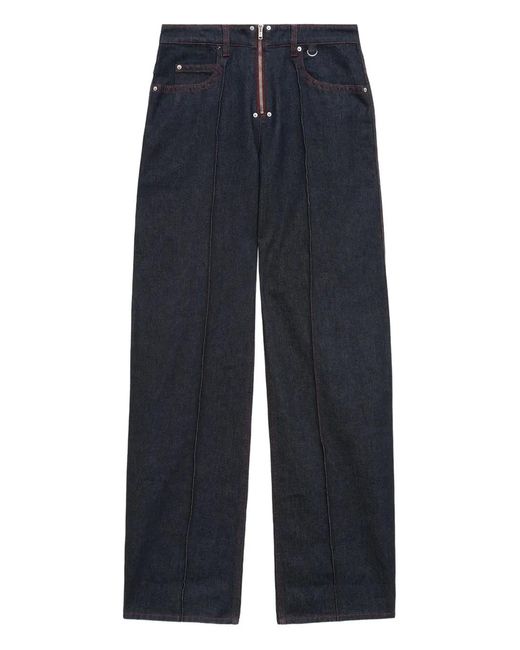Isabel Marant Blue Stely Zip-Detail Trousers