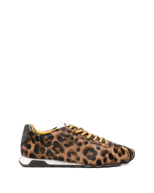 Ash Brown Leopard-Print Killbill Sneakers