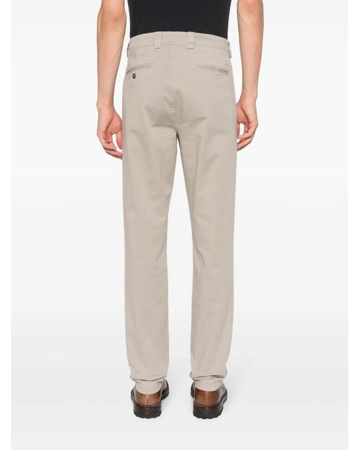 Woolrich Natural Tailored Twill Stretch-Cotton Trousers for men