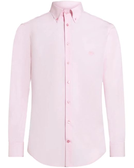 Camicia Con Colletto Button-Down di Etro in Pink da Uomo