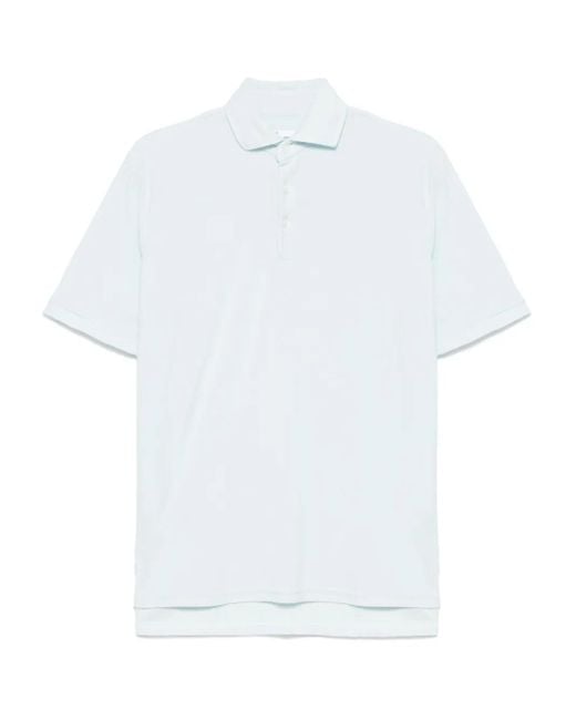 Doppiaa White Terry-Cloth Polo Shirt for men